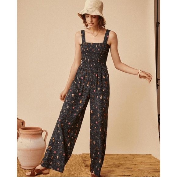 Madewell Smocked floral Printed Jumpsuit - Picture 7 of 10
